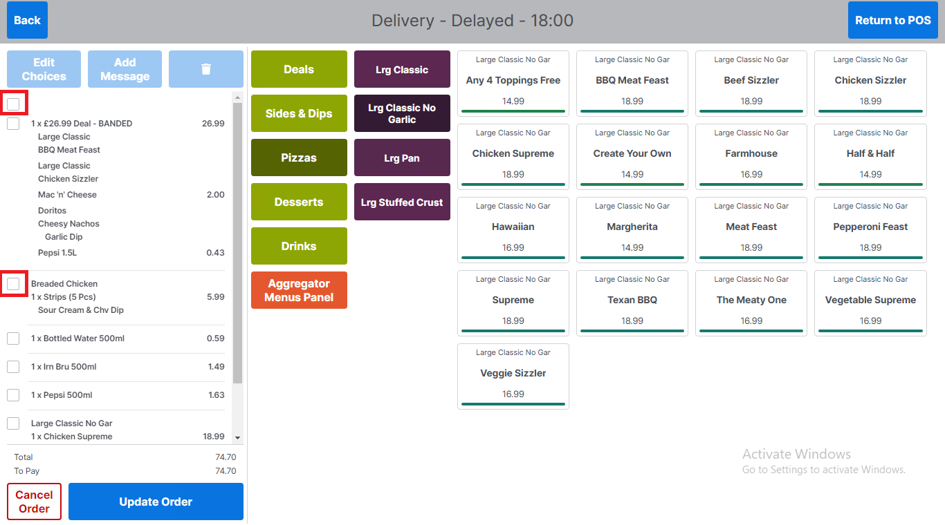 Order Builder - How To - Editing Orders