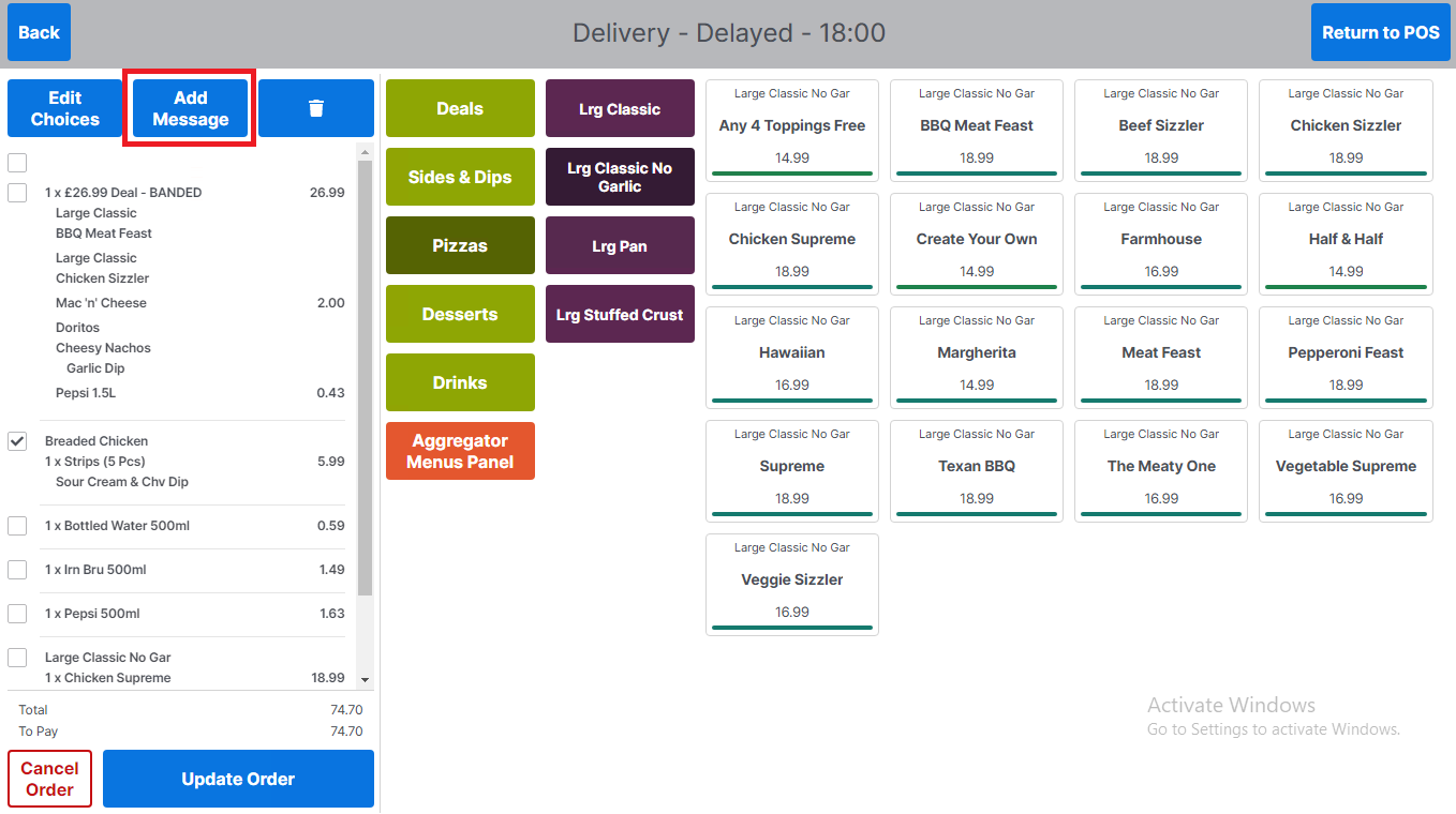 Order Builder - How To - Editing Orders