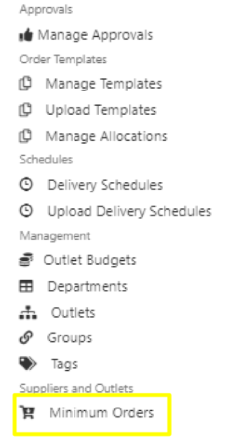 Minimum Orders