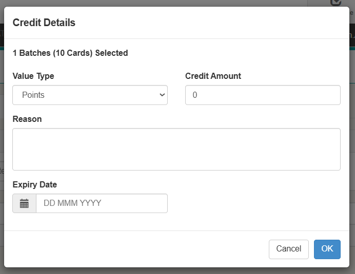 Loyalty Programs → Managing Cards