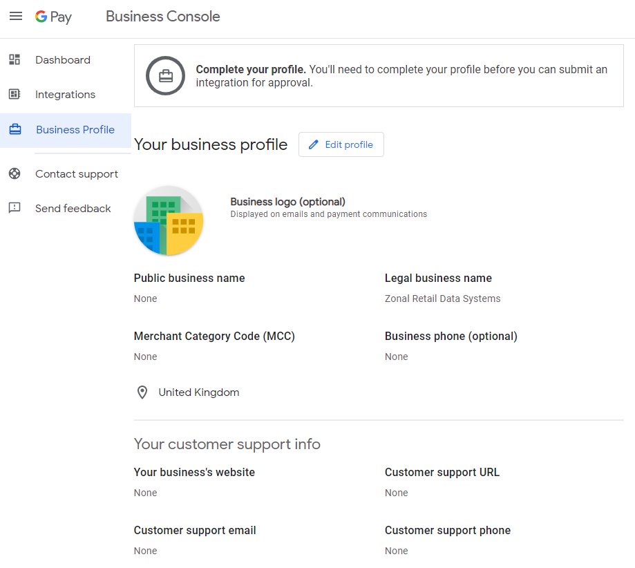 iOrder Platform → Google Pay Setup